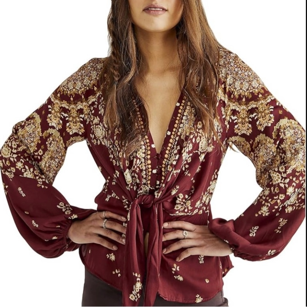 Free People Run Free Floral Tunic